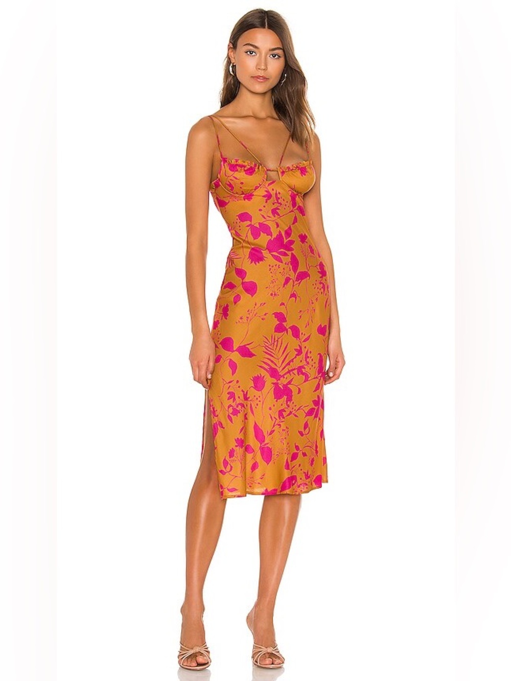 Revolve | Sun becomes her dahlia midi dress rose garden size 4